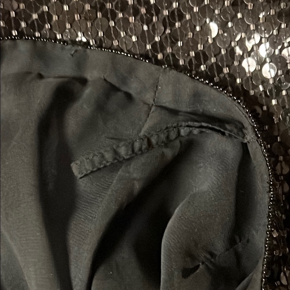 Vintage Escada by Margaretha Ley Elegant Black Silk Sequin Beaded Skirt 40 - Picture 6 of 16